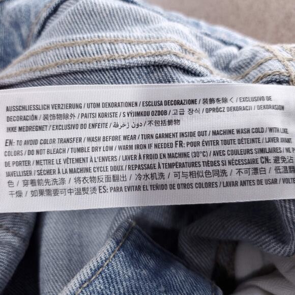 Abercrombie & Fitch Jeans Women 25/0s Light Wash Carpenter Button Fly Casual Y2K - Picture 10 of 11